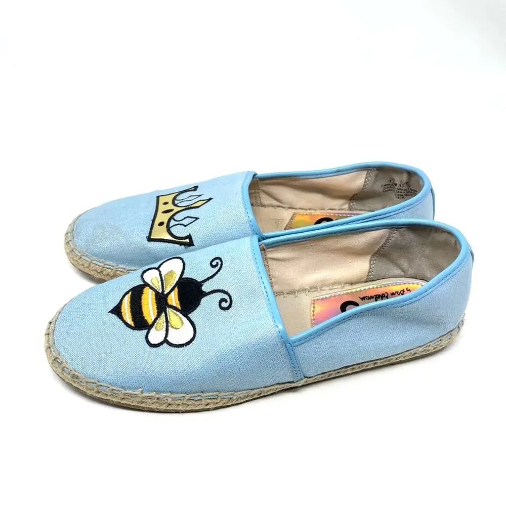 Sam Edelman Circus | Queen Bee Espadrilles Flats Blue Embroidered 7.5